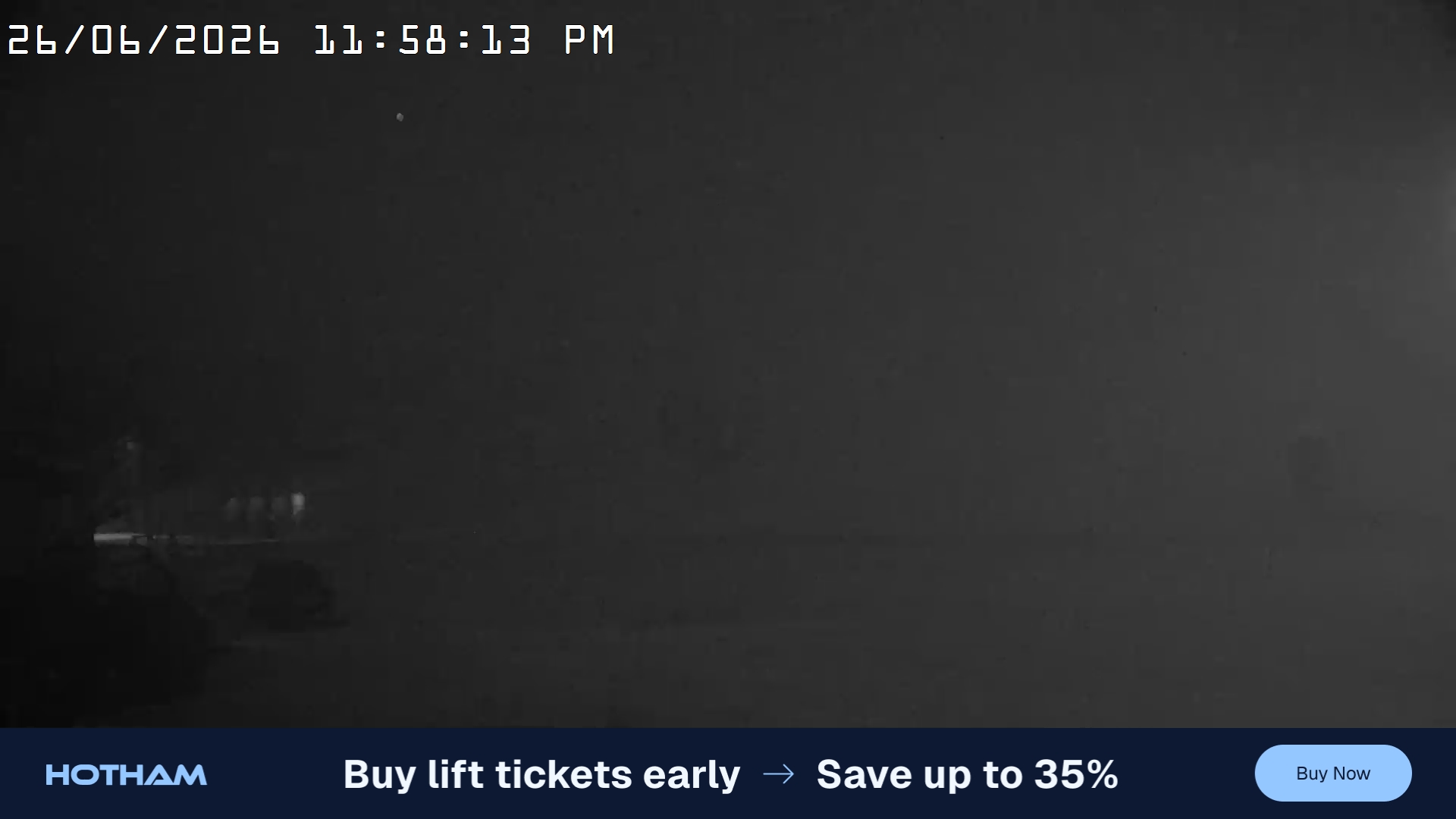 Mt Hotham Summit Trainer snow cam captured at 26 June 2026 at 11:58 pm AEST