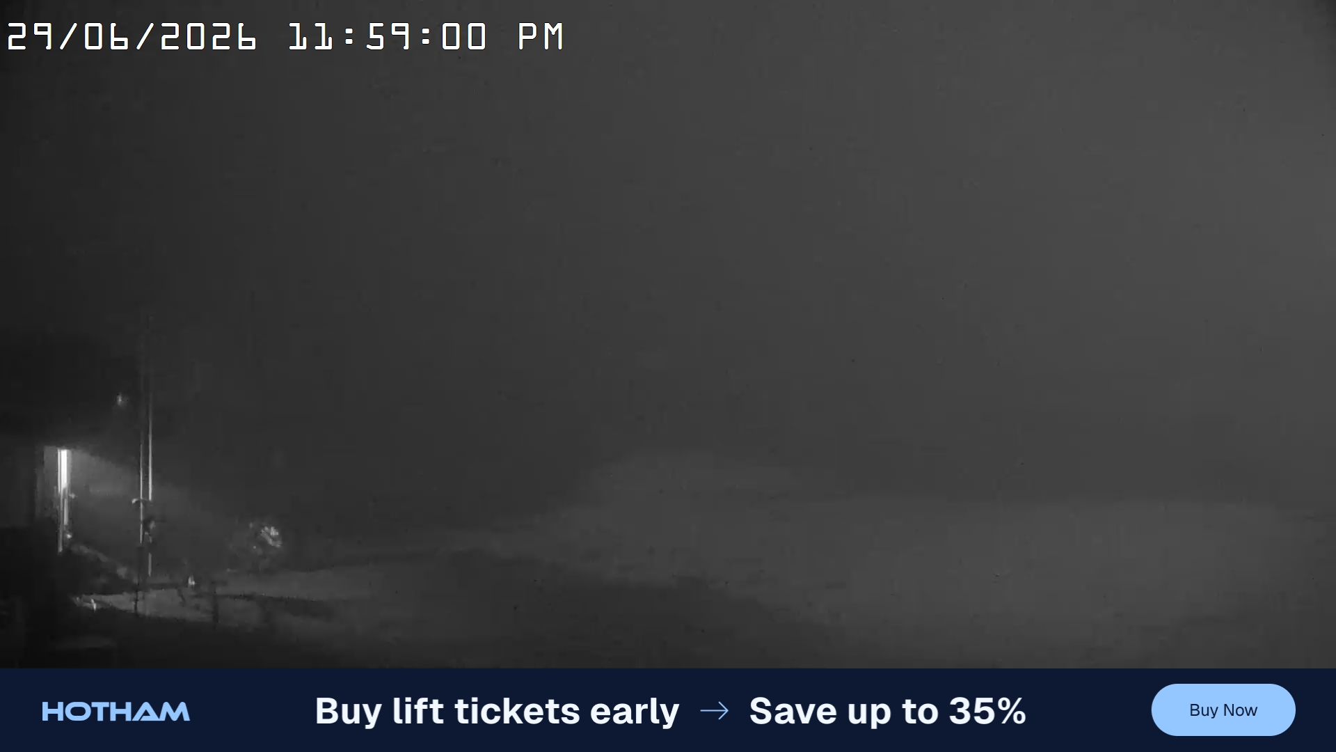 Mt Hotham Summit Trainer snow cam captured at 29 June 2026 at 11:59 pm AEST