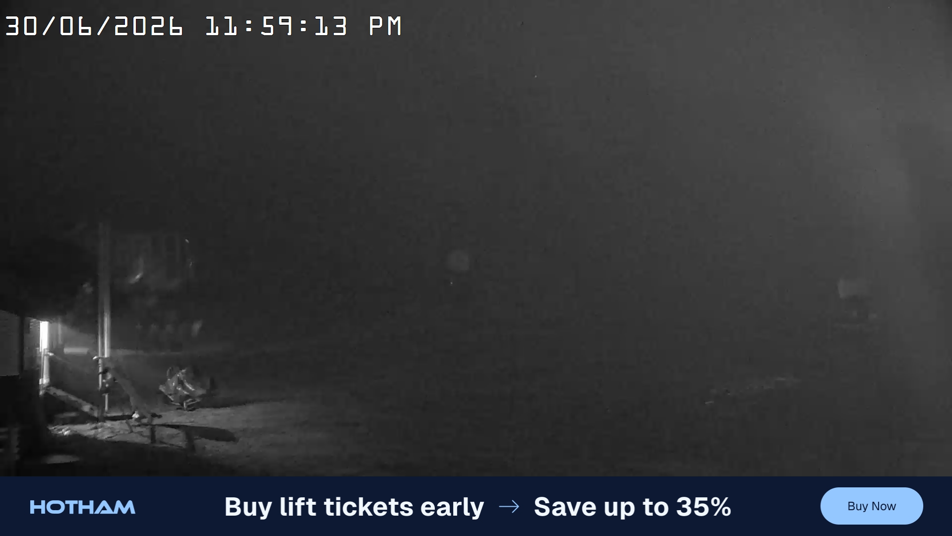 Mt Hotham Summit Trainer snow cam captured at 30 June 2026 at 11:59 pm AEST