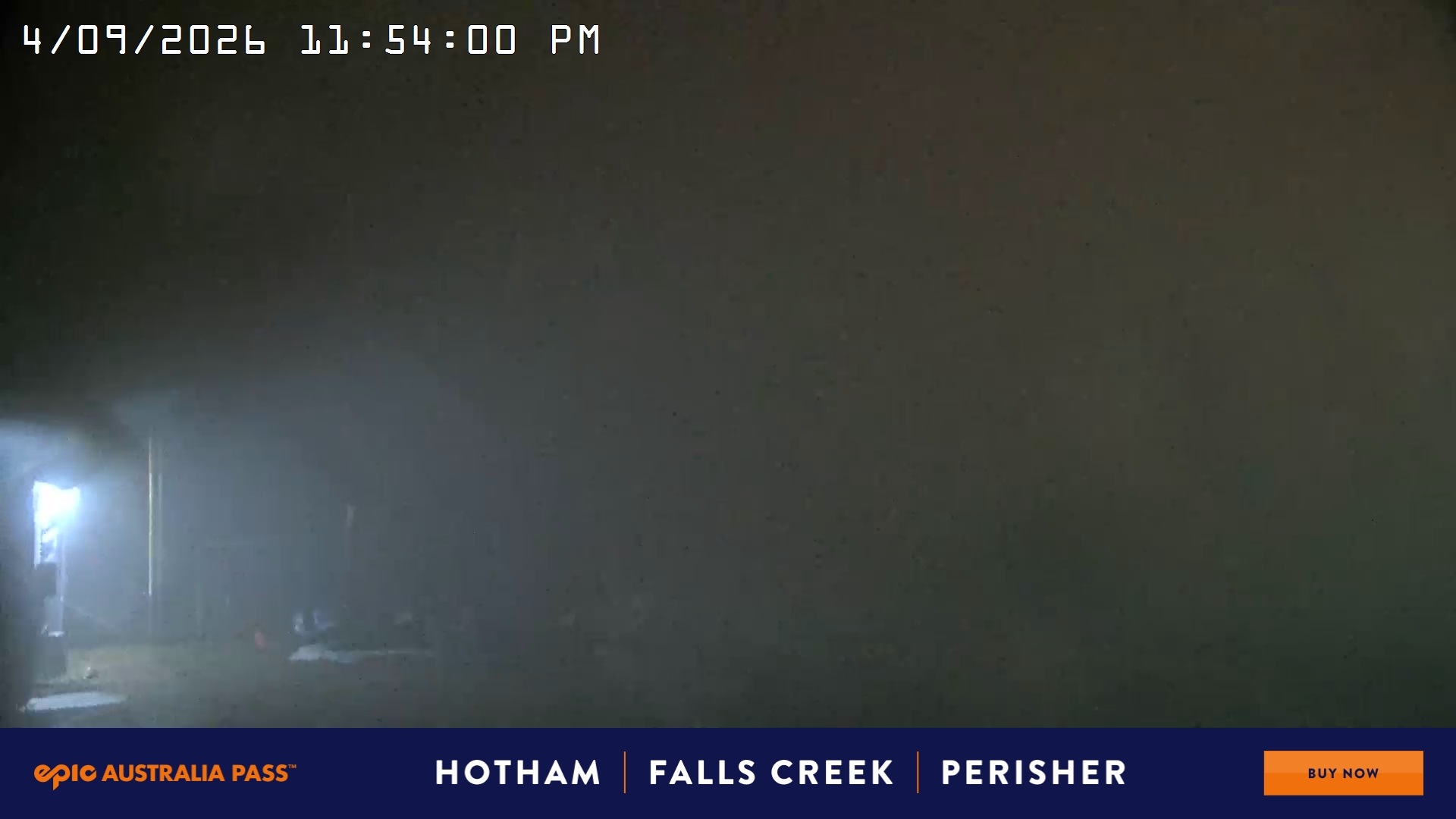 Mt Hotham Summit Trainer snow cam captured at 4 September 2026 at 11:54 pm AEST