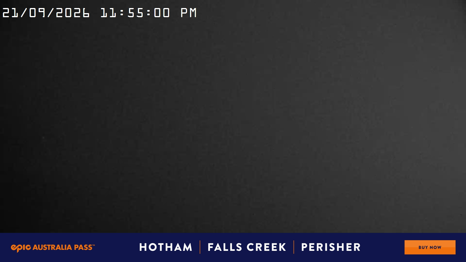 Mt Hotham Summit Trainer snow cam captured at 21 September 2026 at 11:55 pm AEST