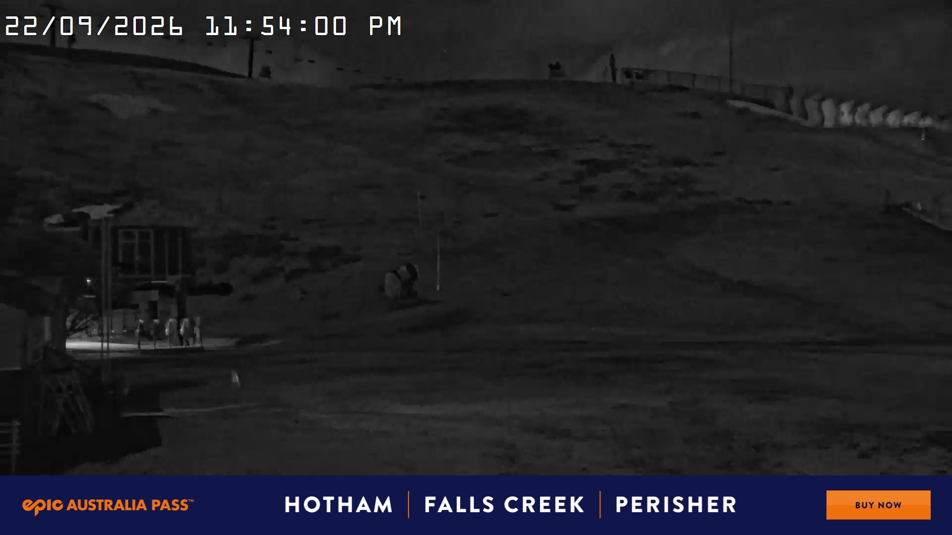 Mt Hotham Summit Trainer snow cam captured at 22 September 2026 at 11:54 pm AEST