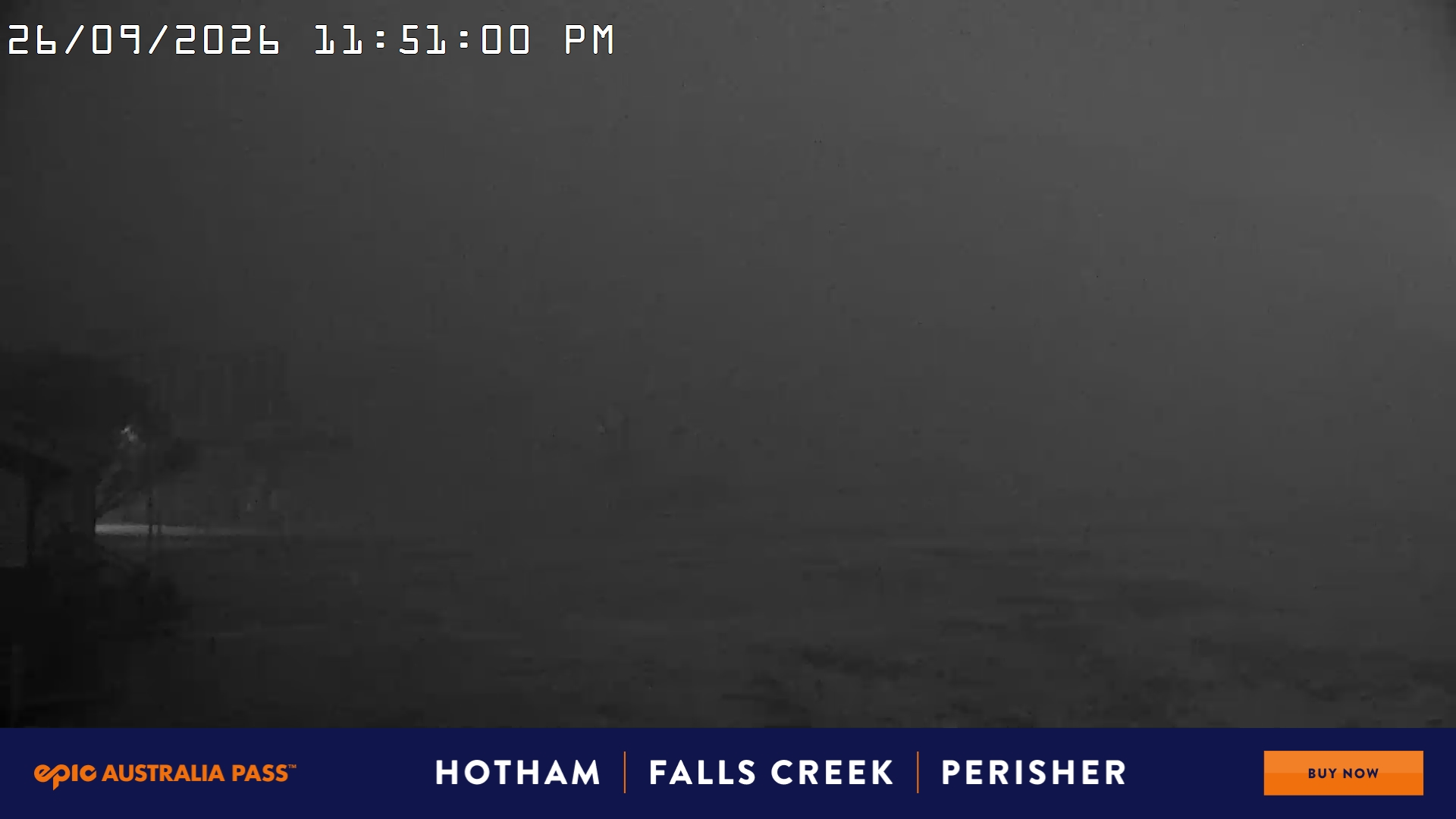 Mt Hotham Summit Trainer snow cam captured at 26 September 2026 at 11:51 pm AEST
