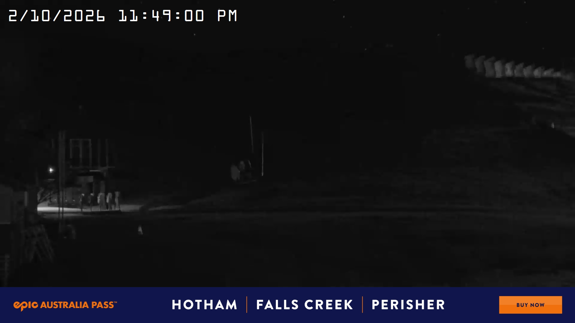 Mt Hotham Summit Trainer snow cam captured at 2 October 2026 at 11:49 pm AEST