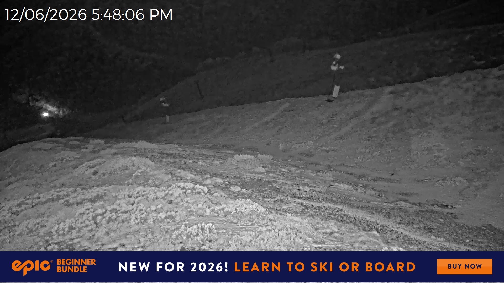 Mt Hotham Upper Imagine snow cam captured at 12 June 2026 at 5:50 pm AEST