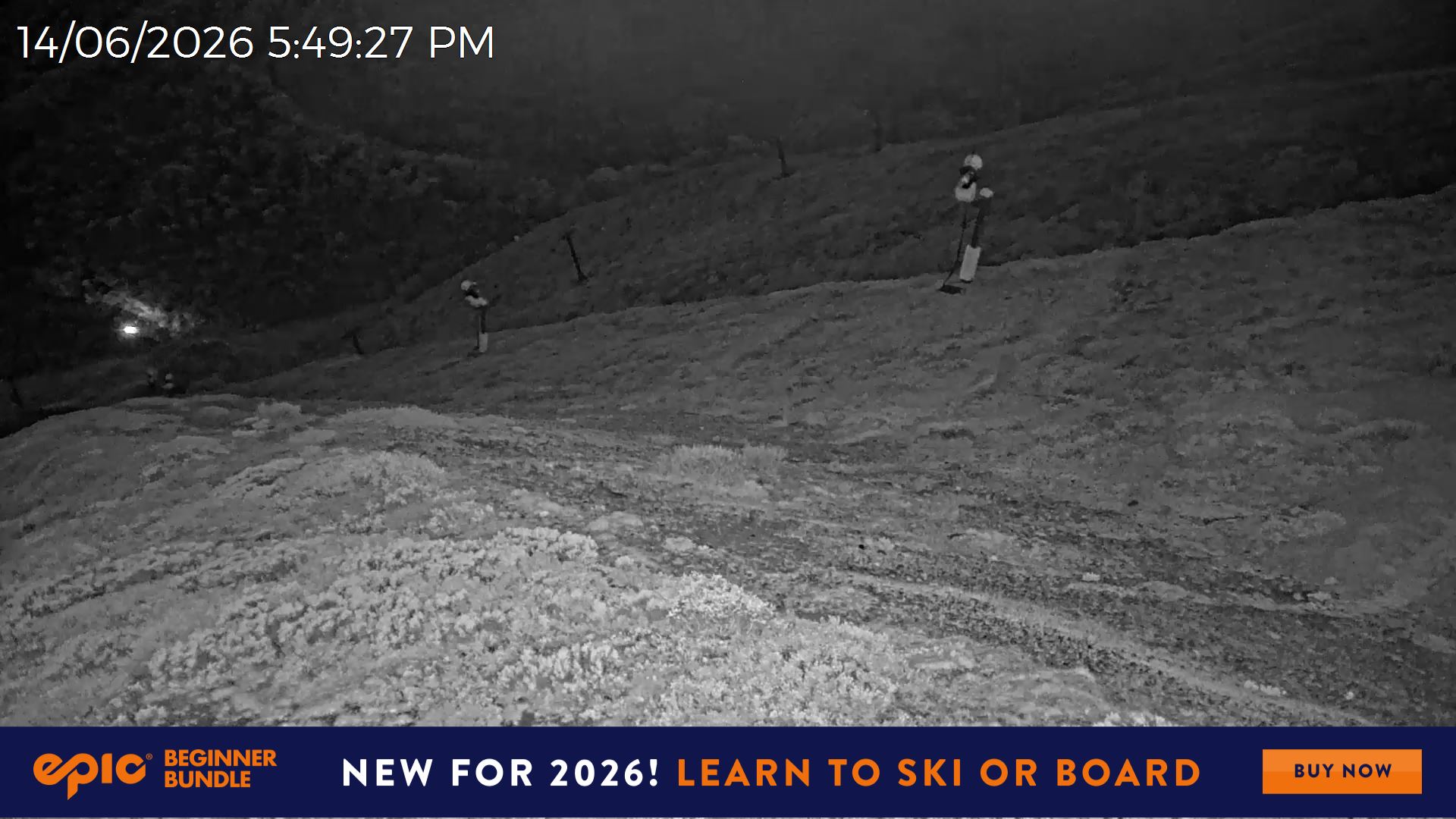 Mt Hotham Upper Imagine snow cam captured at 14 June 2026 at 5:55 pm AEST