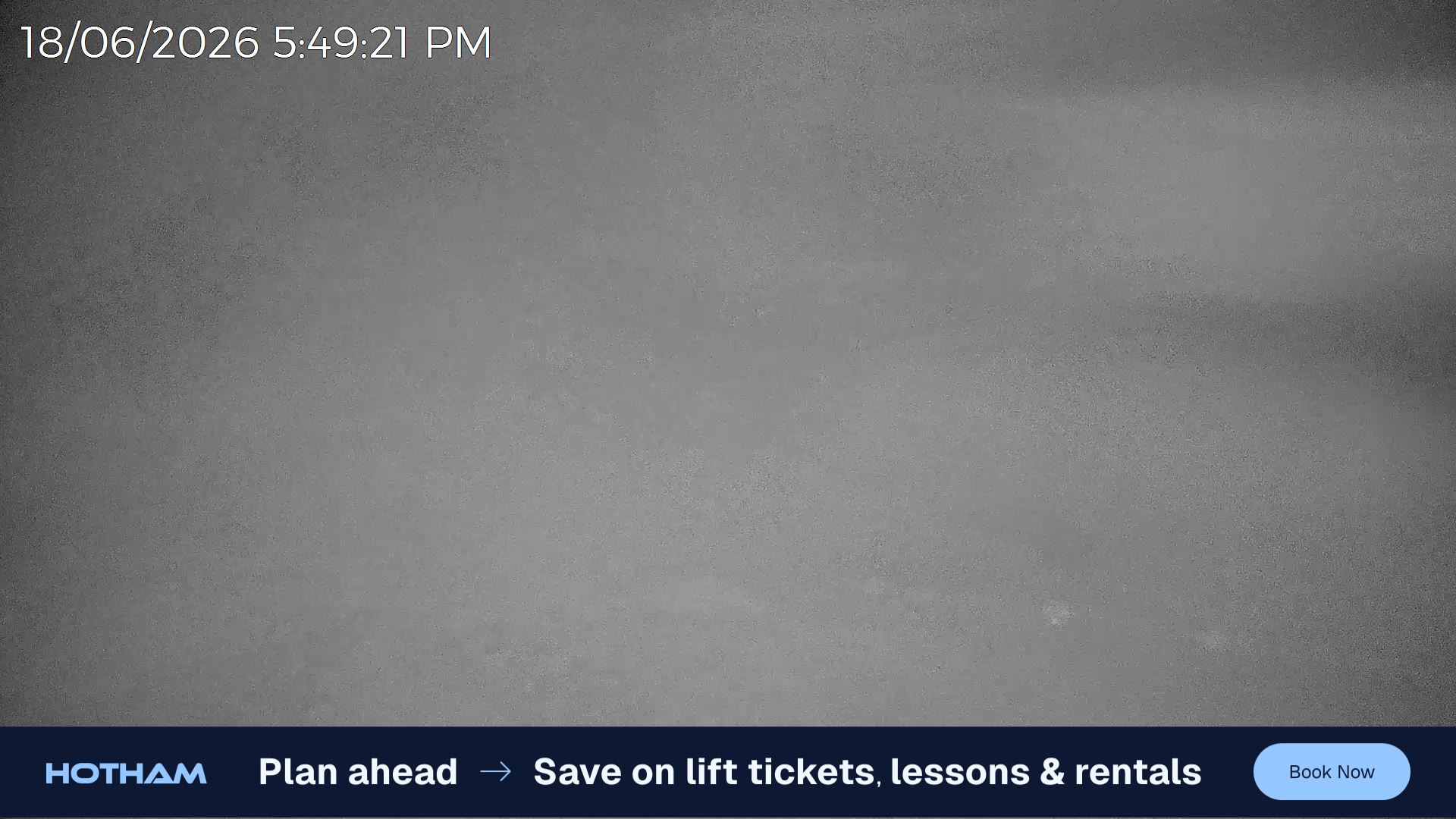 Mt Hotham Upper Imagine snow cam captured at 18 June 2026 at 5:49 pm AEST