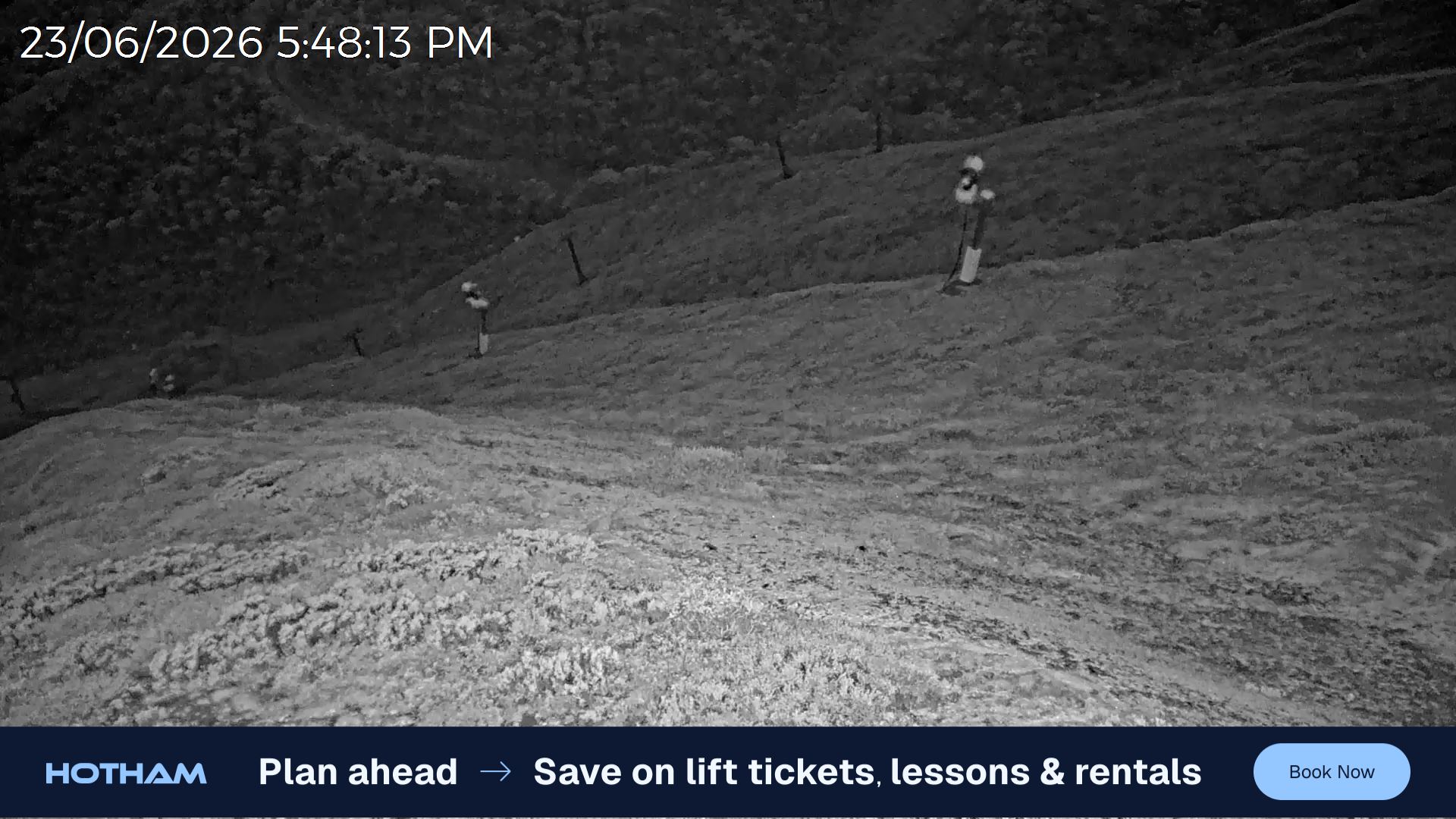 Mt Hotham Upper Imagine snow cam captured at 23 June 2026 at 5:52 pm AEST