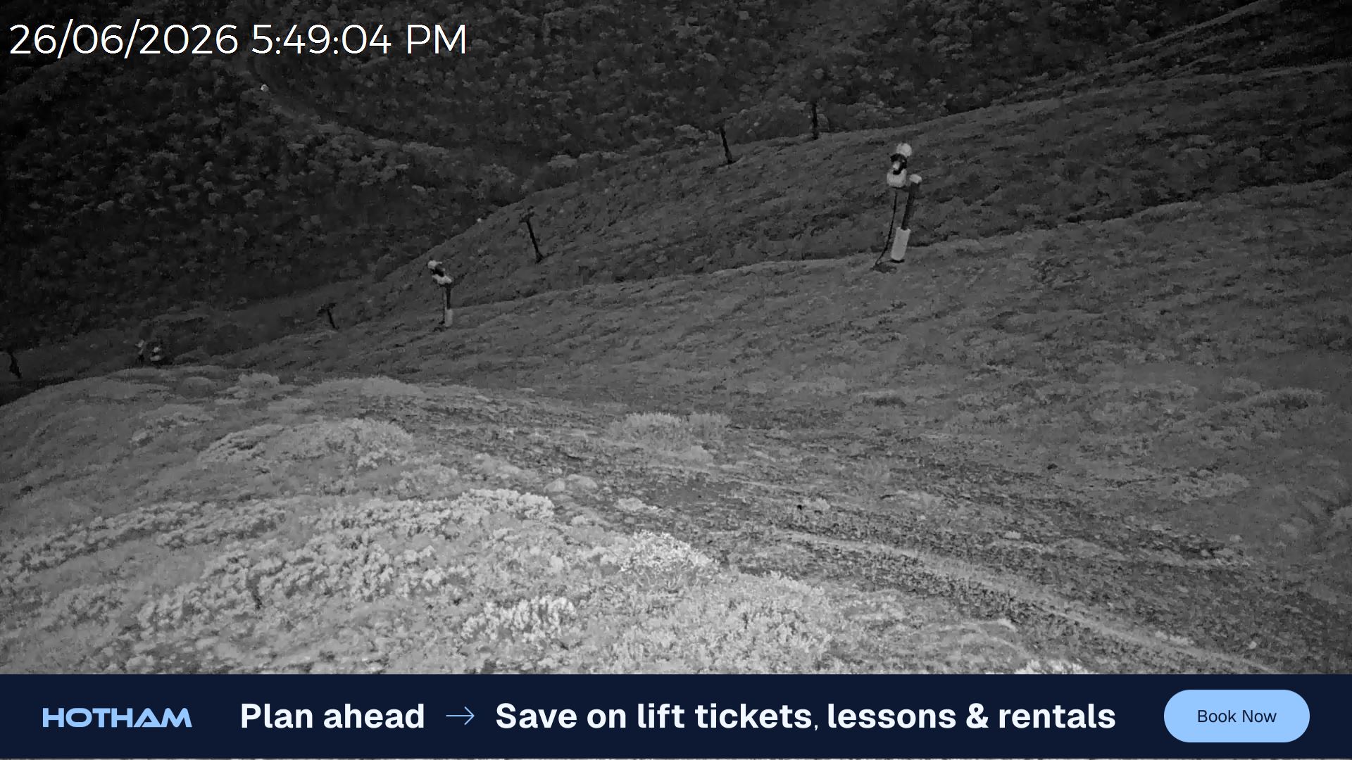 Mt Hotham Upper Imagine snow cam captured at 26 June 2026 at 5:52 pm AEST