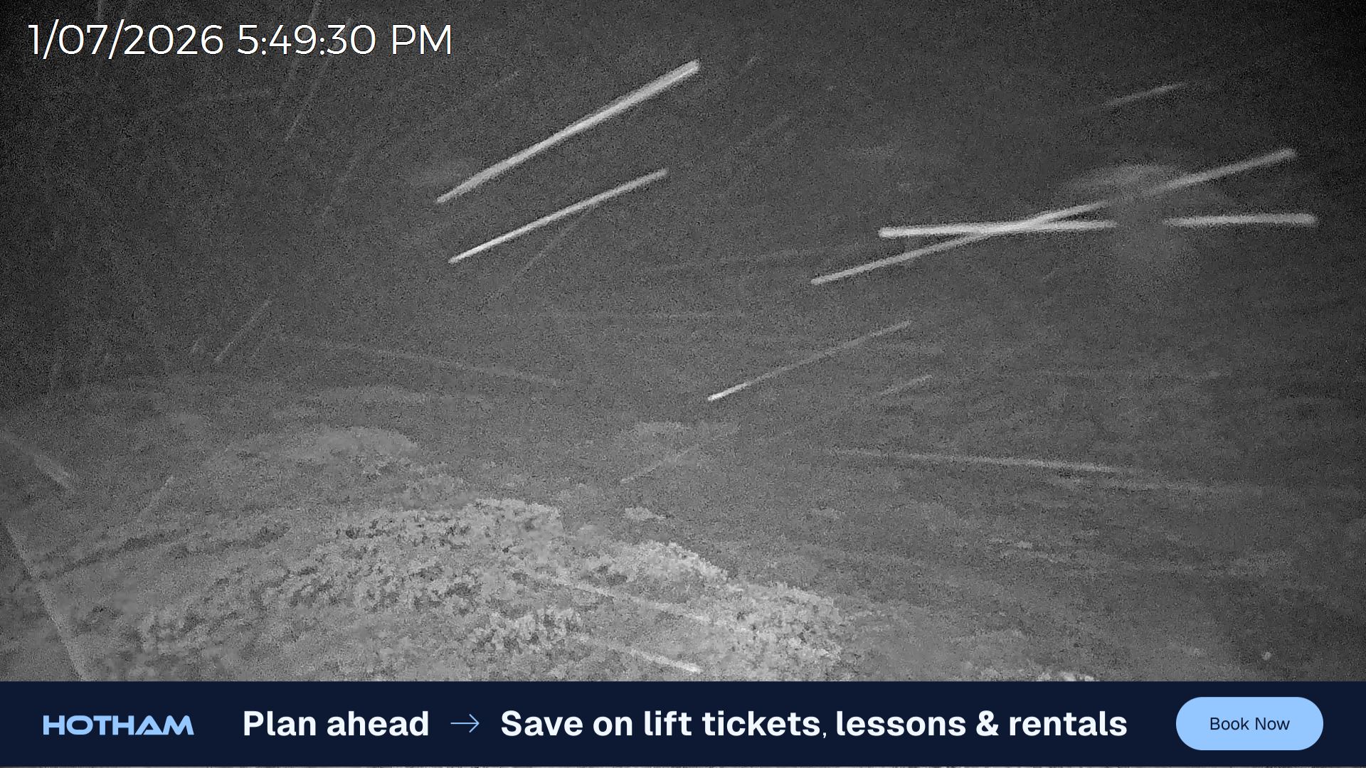 Mt Hotham Upper Imagine snow cam captured at 1 July 2026 at 5:53 pm AEST