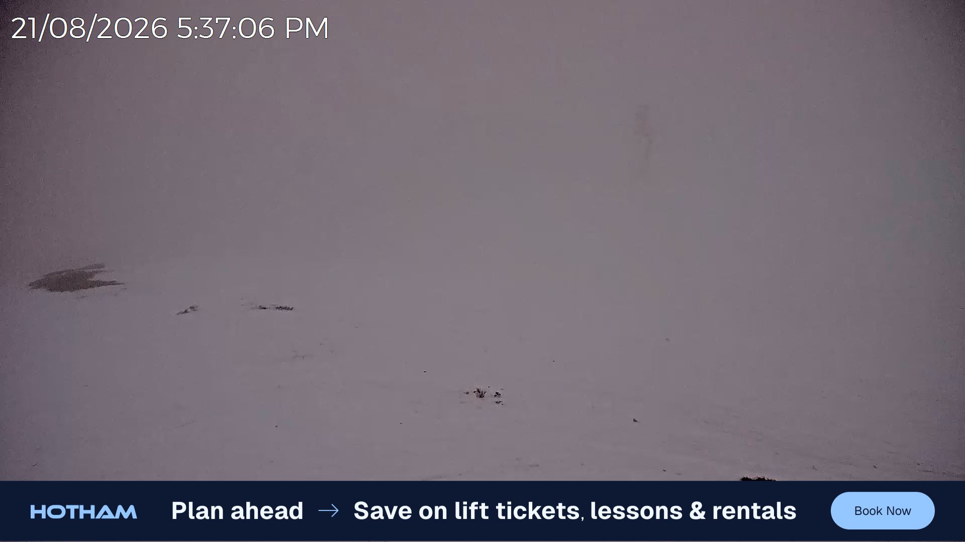 Mt Hotham Upper Imagine snow cam captured at 21 August 2026 at 5:40 pm AEST