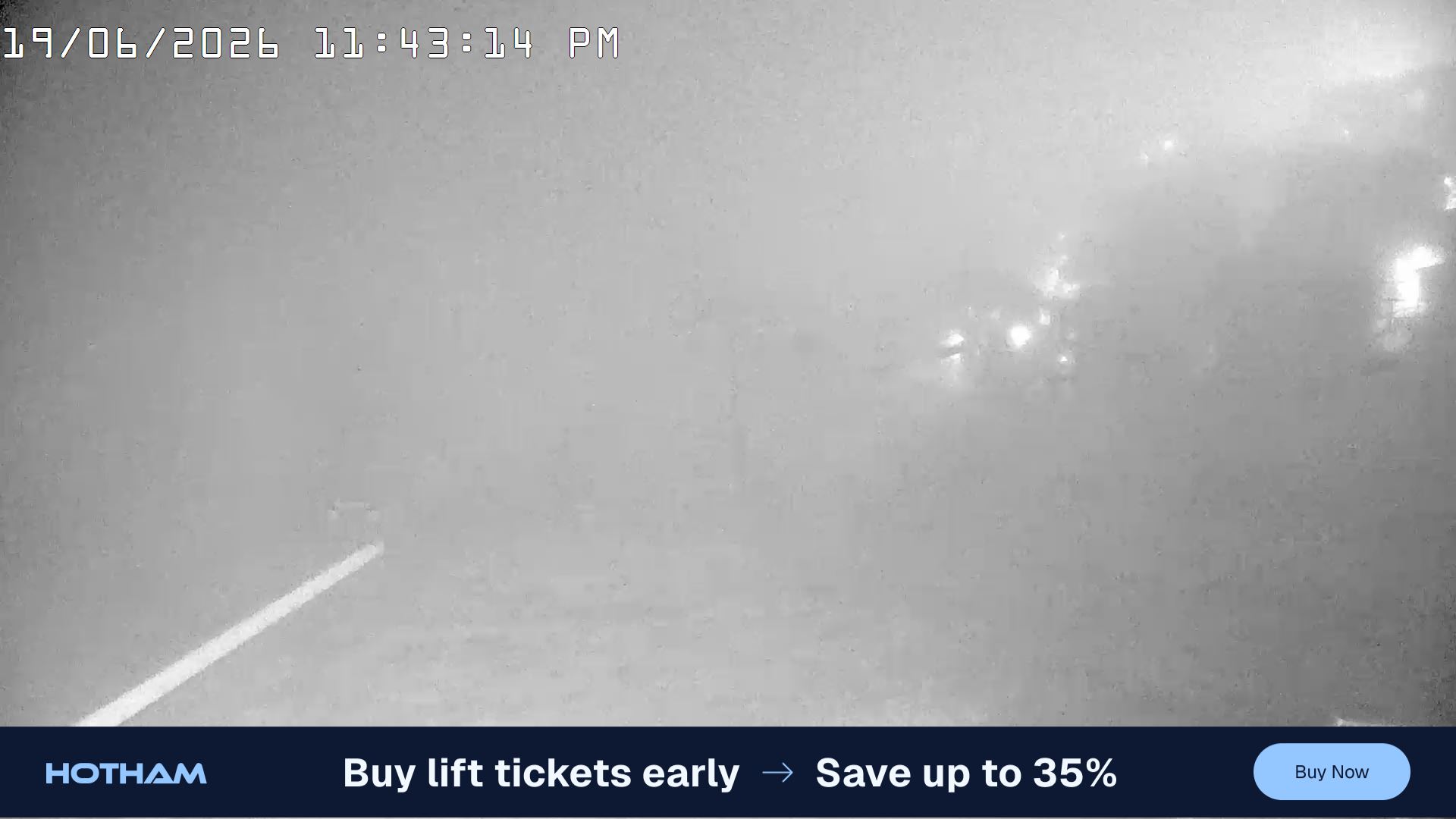 Mt Hotham Hotham Heights snow cam captured at 19 June 2026 at 11:47 pm AEST
