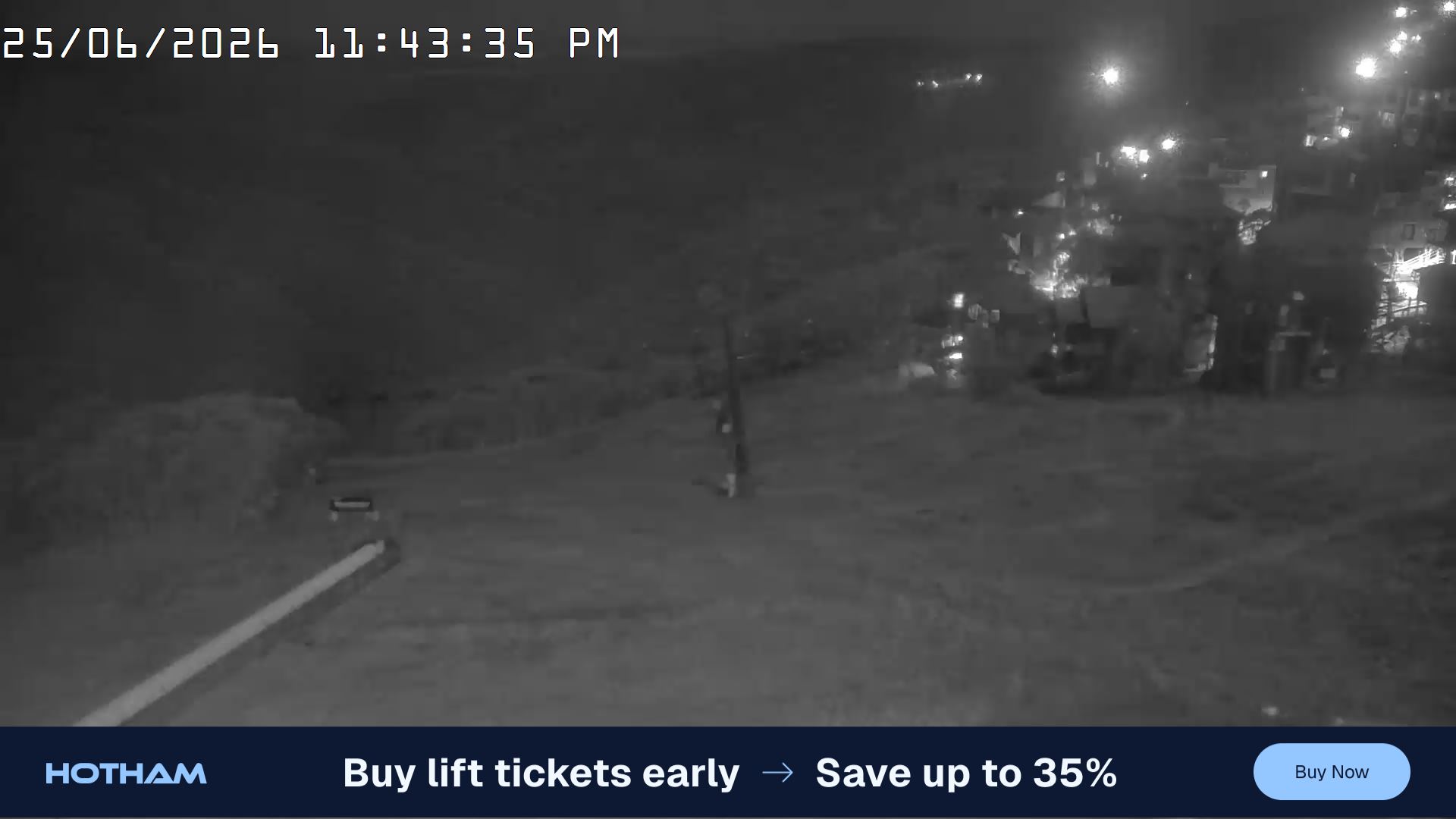 Mt Hotham Hotham Heights snow cam captured at 25 June 2026 at 11:46 pm AEST