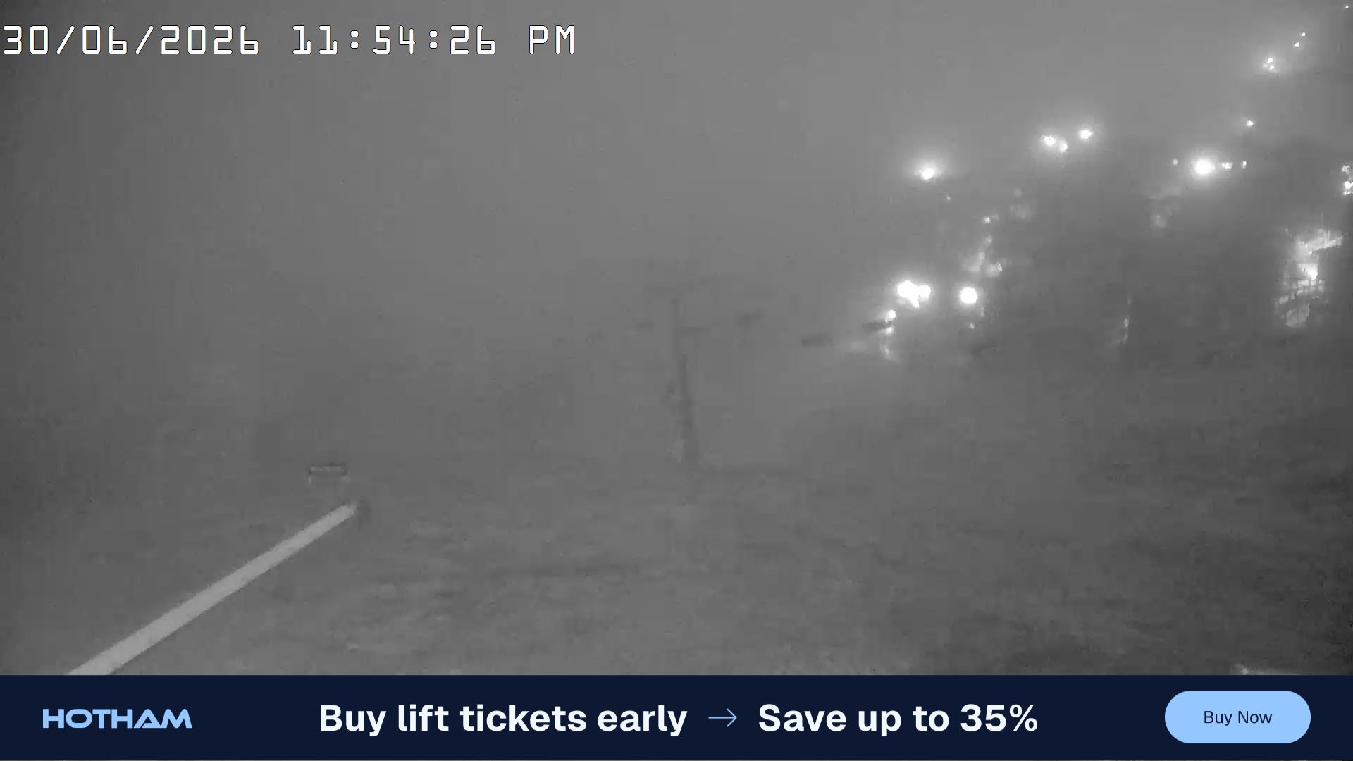 Mt Hotham Hotham Heights snow cam captured at 30 June 2026 at 11:59 pm AEST