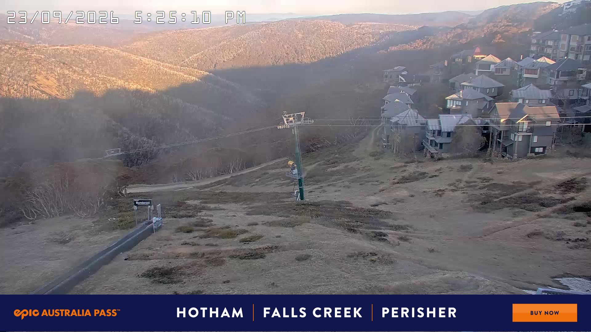 Mt Hotham Hotham Heights snow cam captured at 23 September 2026 at 5:31 pm AEST