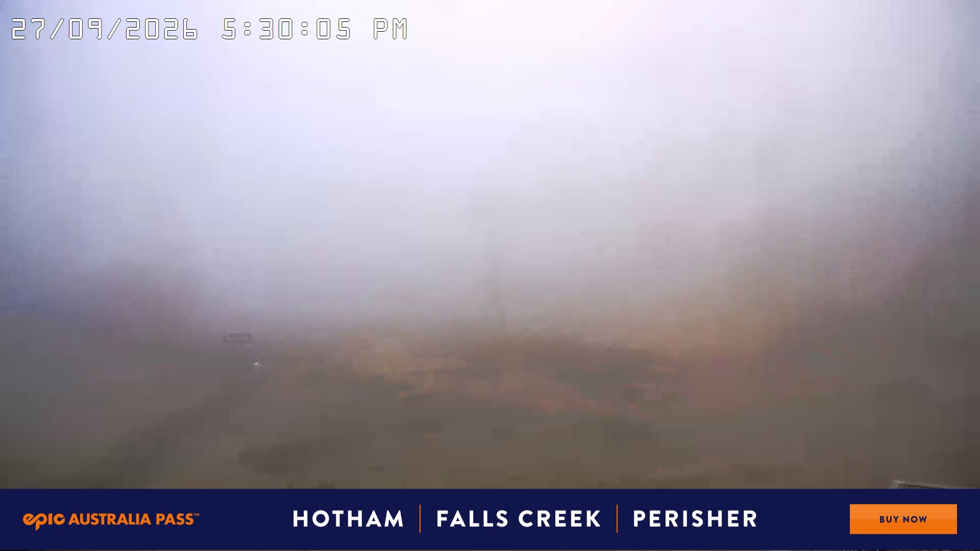 Mt Hotham Hotham Heights snow cam captured at 27 September 2026 at 6:20 pm AEST