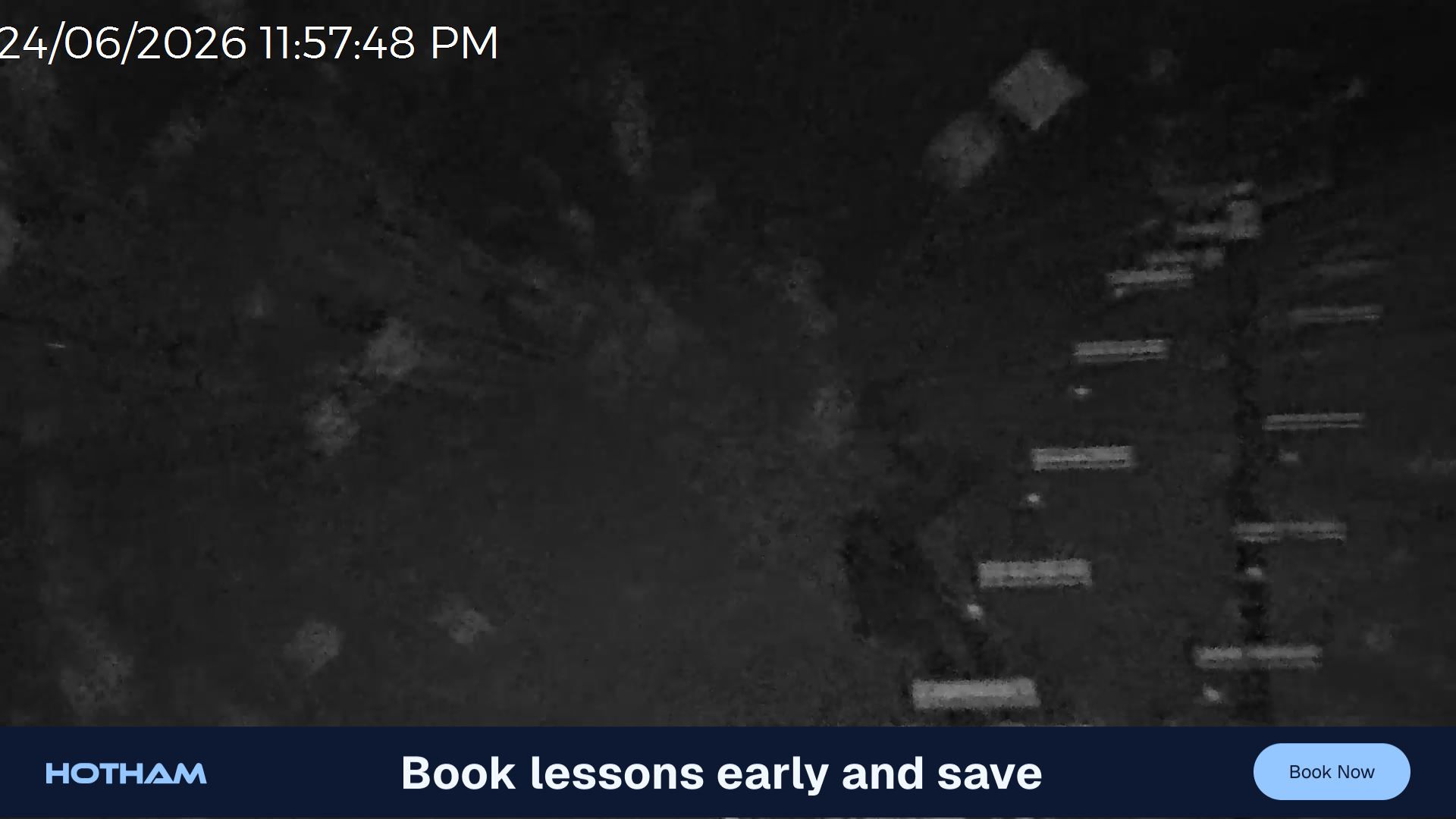 Mt Hotham Slalom Gully snow cam captured at 24 June 2026 at 11:58 pm AEST