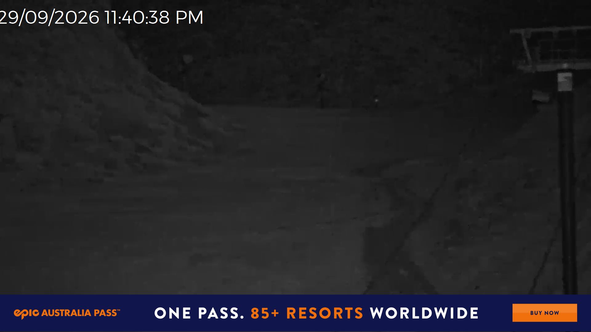 Mt Hotham Slalom Gully snow cam captured at 29 September 2026 at 11:41 pm AEST