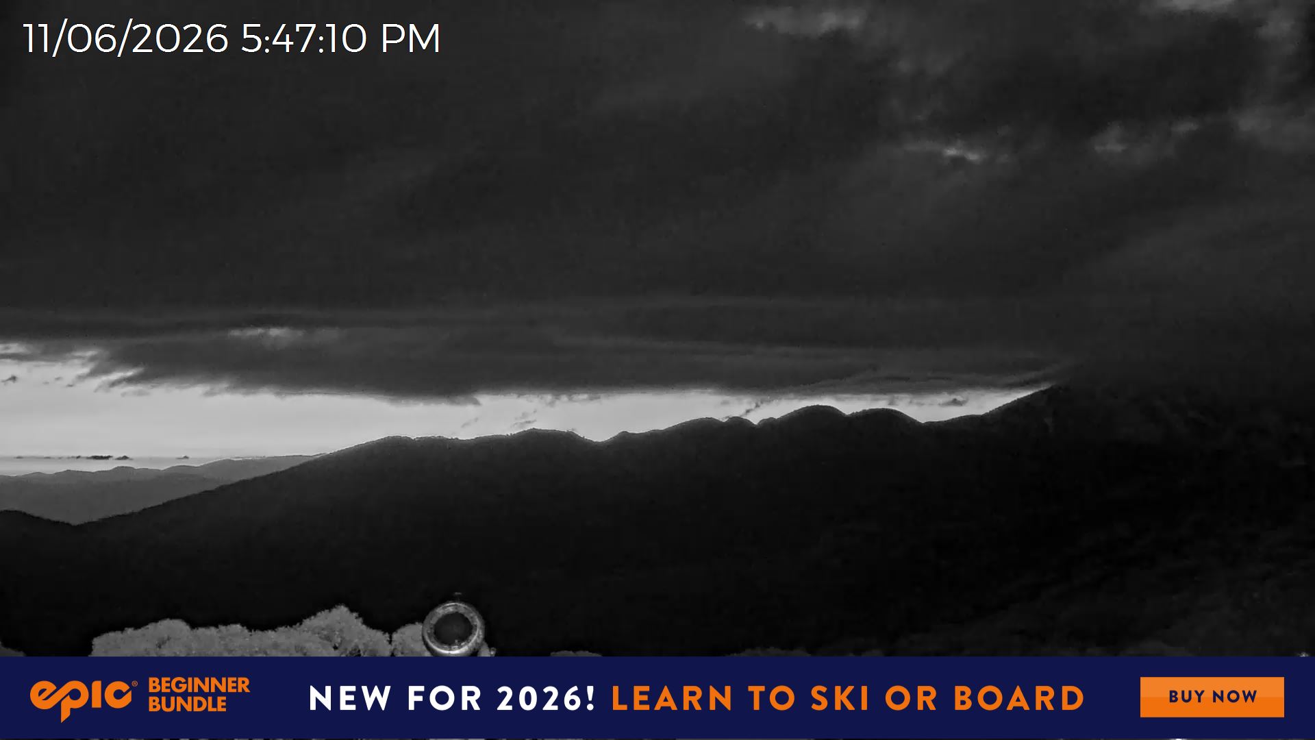 Mt Hotham Razorback snow cam captured at 11 June 2026 at 5:50 pm AEST