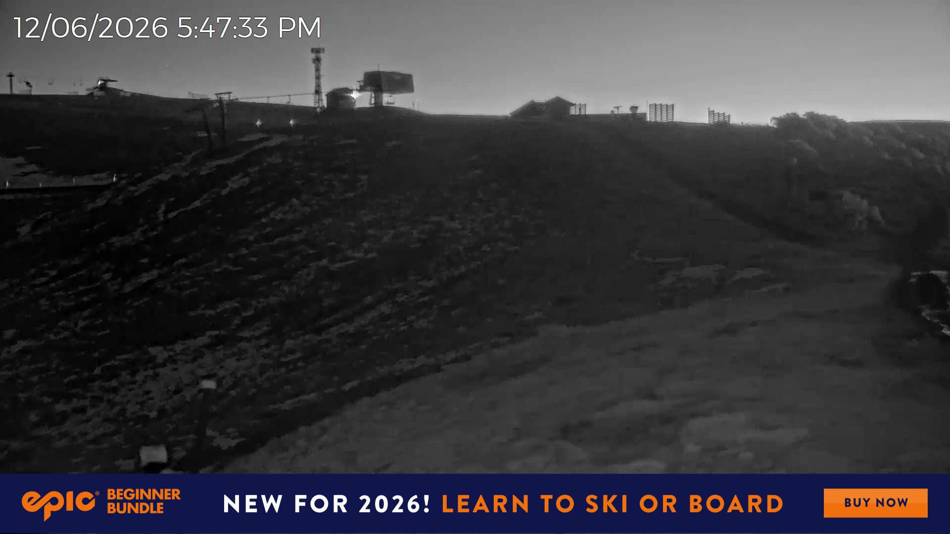 Mt Hotham Razorback snow cam captured at 12 June 2026 at 5:50 pm AEST