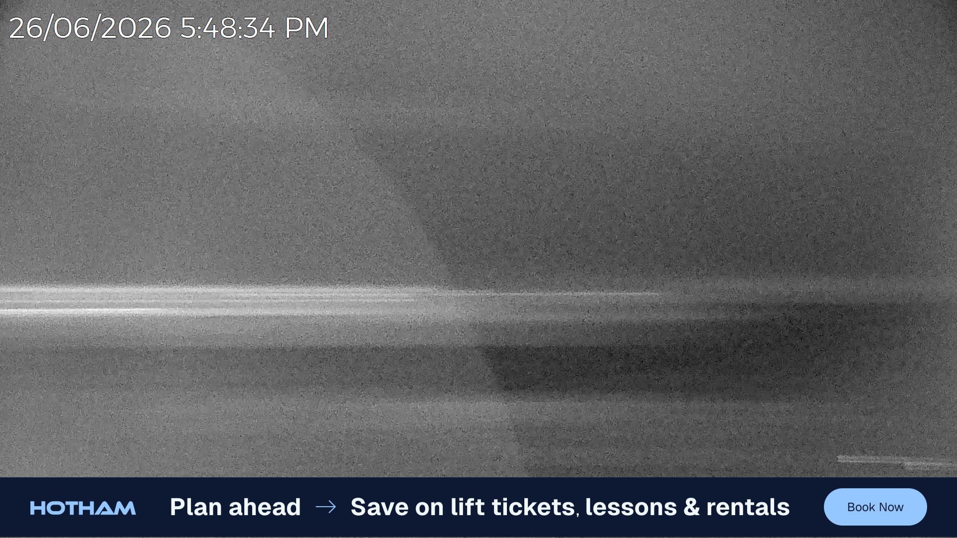 Mt Hotham Razorback snow cam captured at 26 June 2026 at 5:52 pm AEST