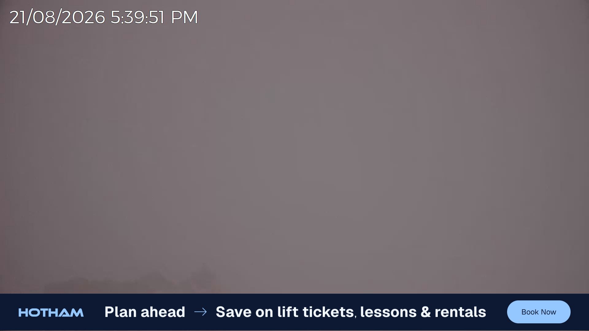Mt Hotham Razorback snow cam captured at 21 August 2026 at 5:44 pm AEST