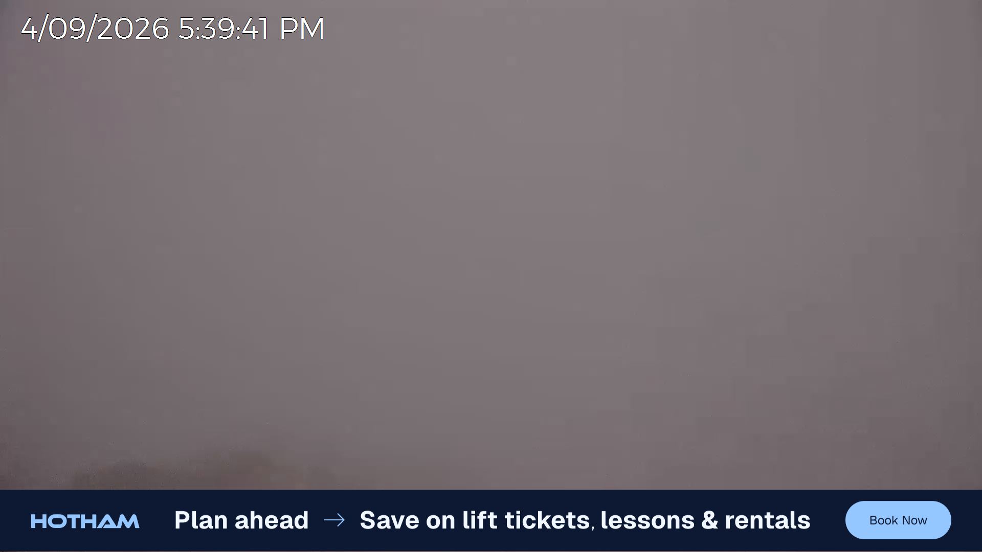 Mt Hotham Razorback snow cam captured at 4 September 2026 at 5:43 pm AEST