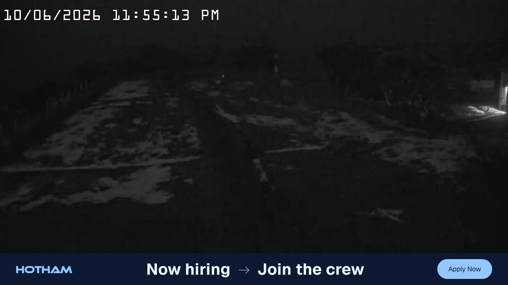 Mt Hotham Big D snow cam captured at 10 June 2026 at 11:56 pm AEST