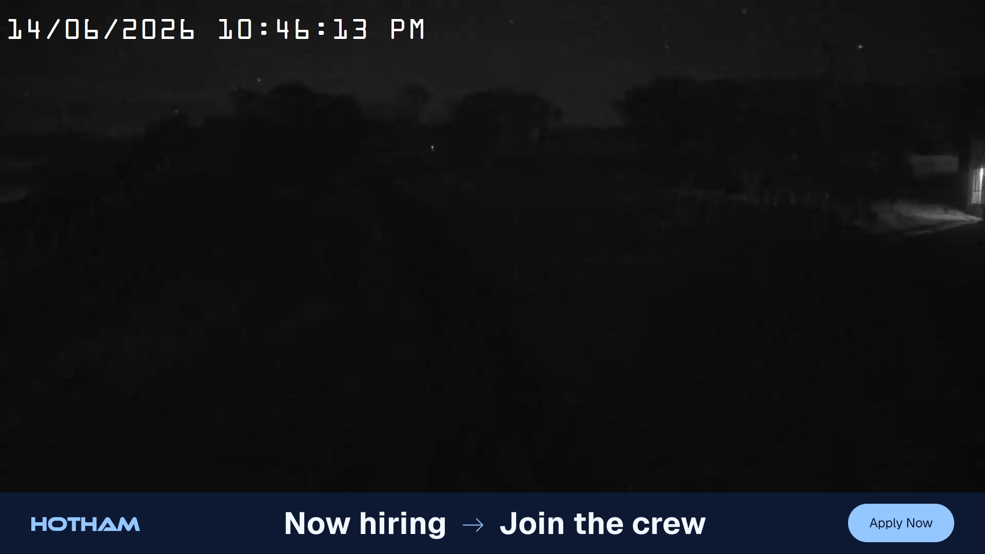 Mt Hotham Big D snow cam captured at 14 June 2026 at 10:49 pm AEST