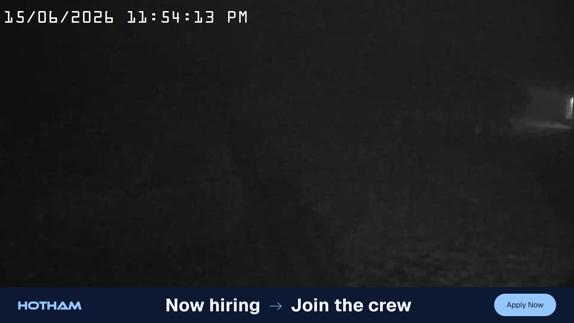 Mt Hotham Big D snow cam captured at 15 June 2026 at 11:54 pm AEST