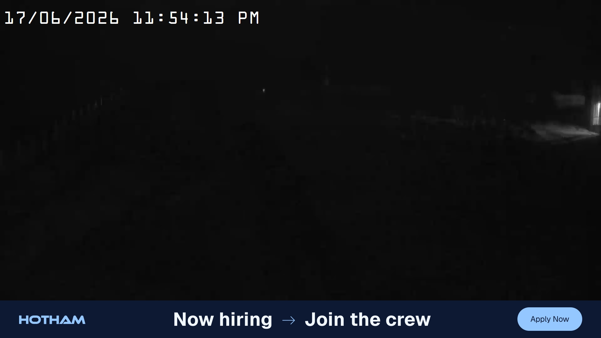 Mt Hotham Big D snow cam captured at 17 June 2026 at 11:54 pm AEST
