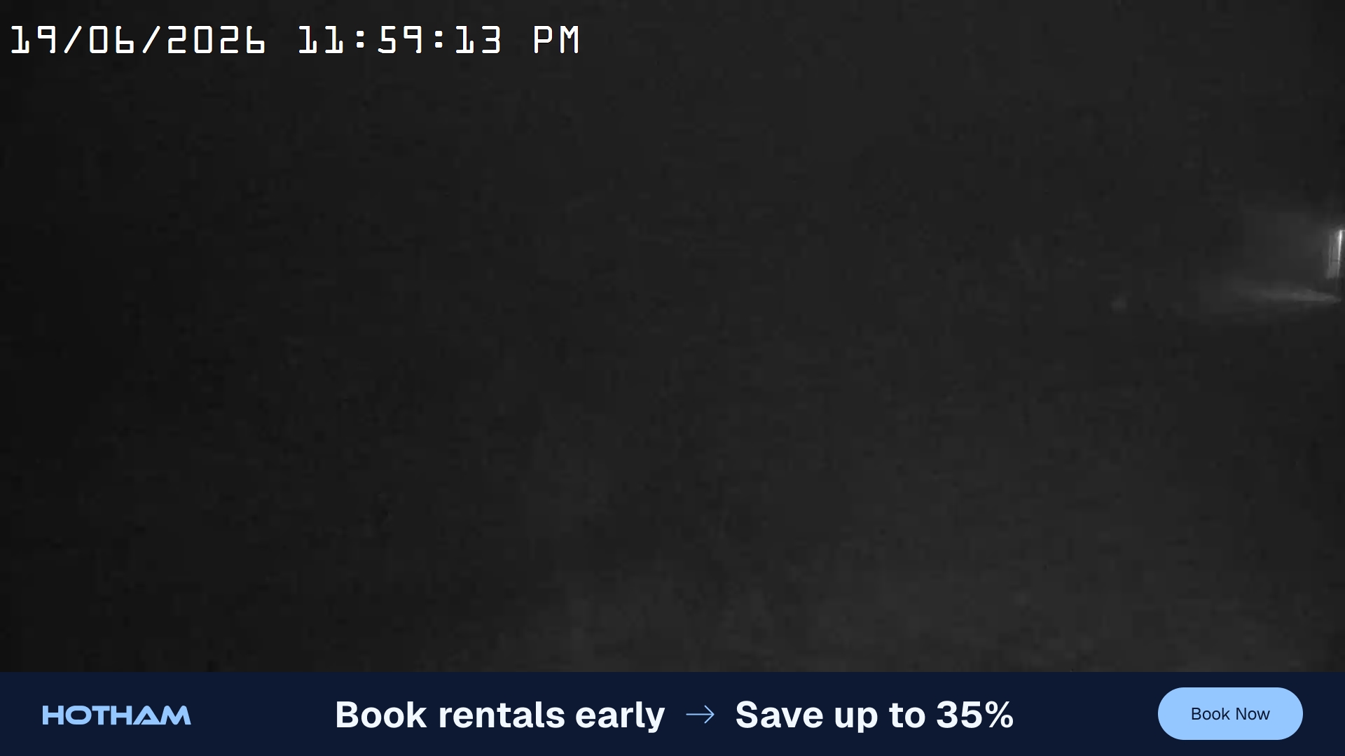 Mt Hotham Big D snow cam captured at 19 June 2026 at 11:59 pm AEST