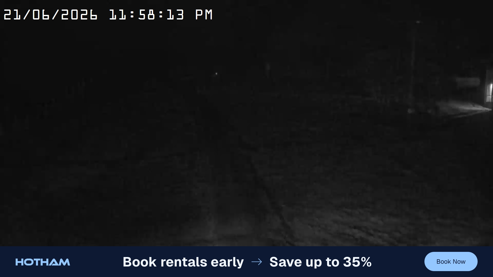 Mt Hotham Big D snow cam captured at 21 June 2026 at 11:58 pm AEST