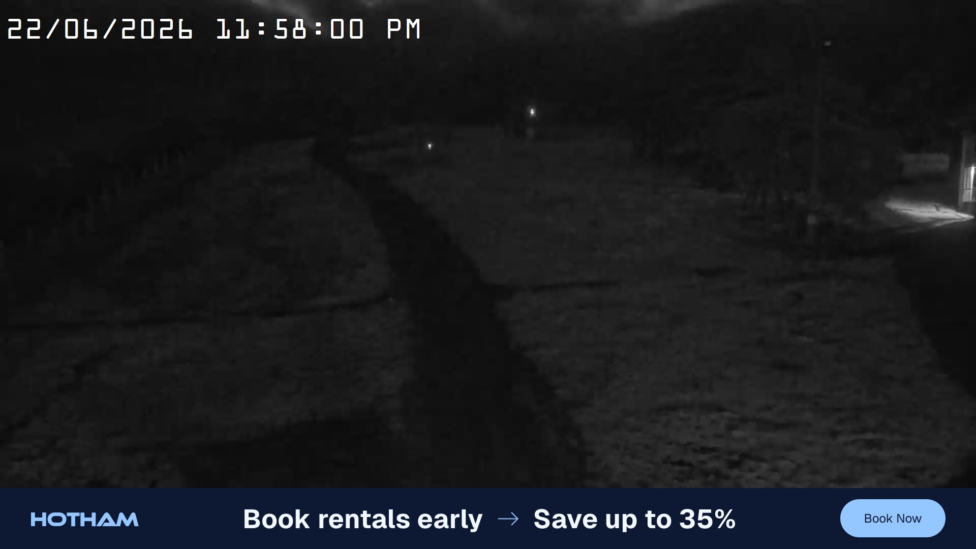 Mt Hotham Big D snow cam captured at 22 June 2026 at 11:58 pm AEST