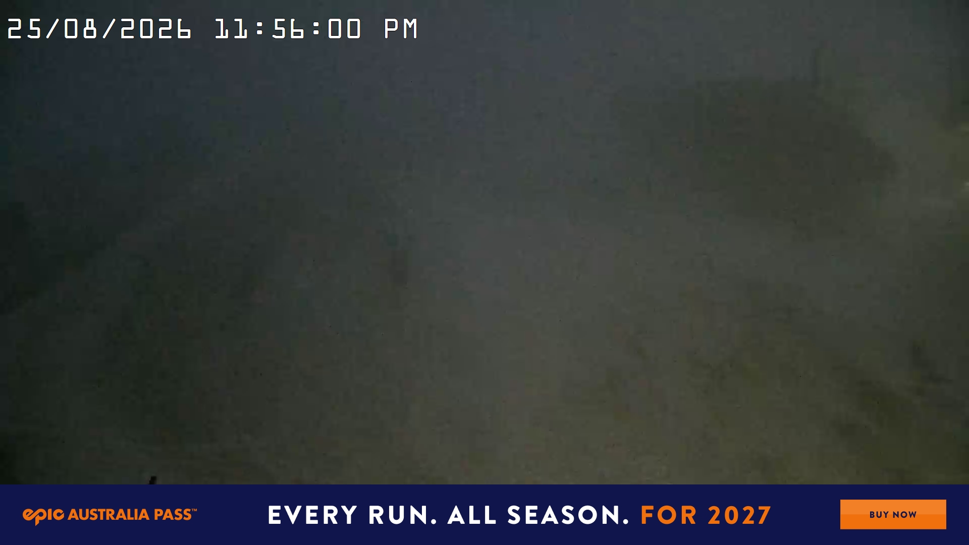 Mt Hotham Big D snow cam captured at 25 August 2026 at 11:56 pm AEST