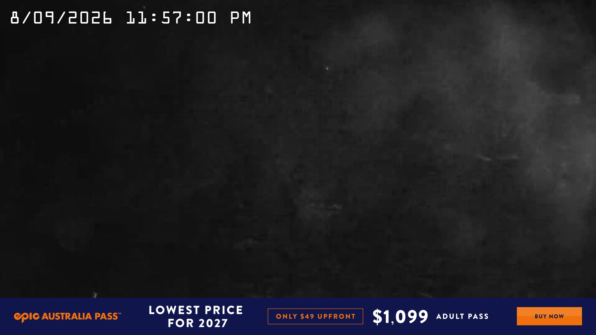 Mt Hotham Big D snow cam captured at 8 September 2026 at 11:58 pm AEST