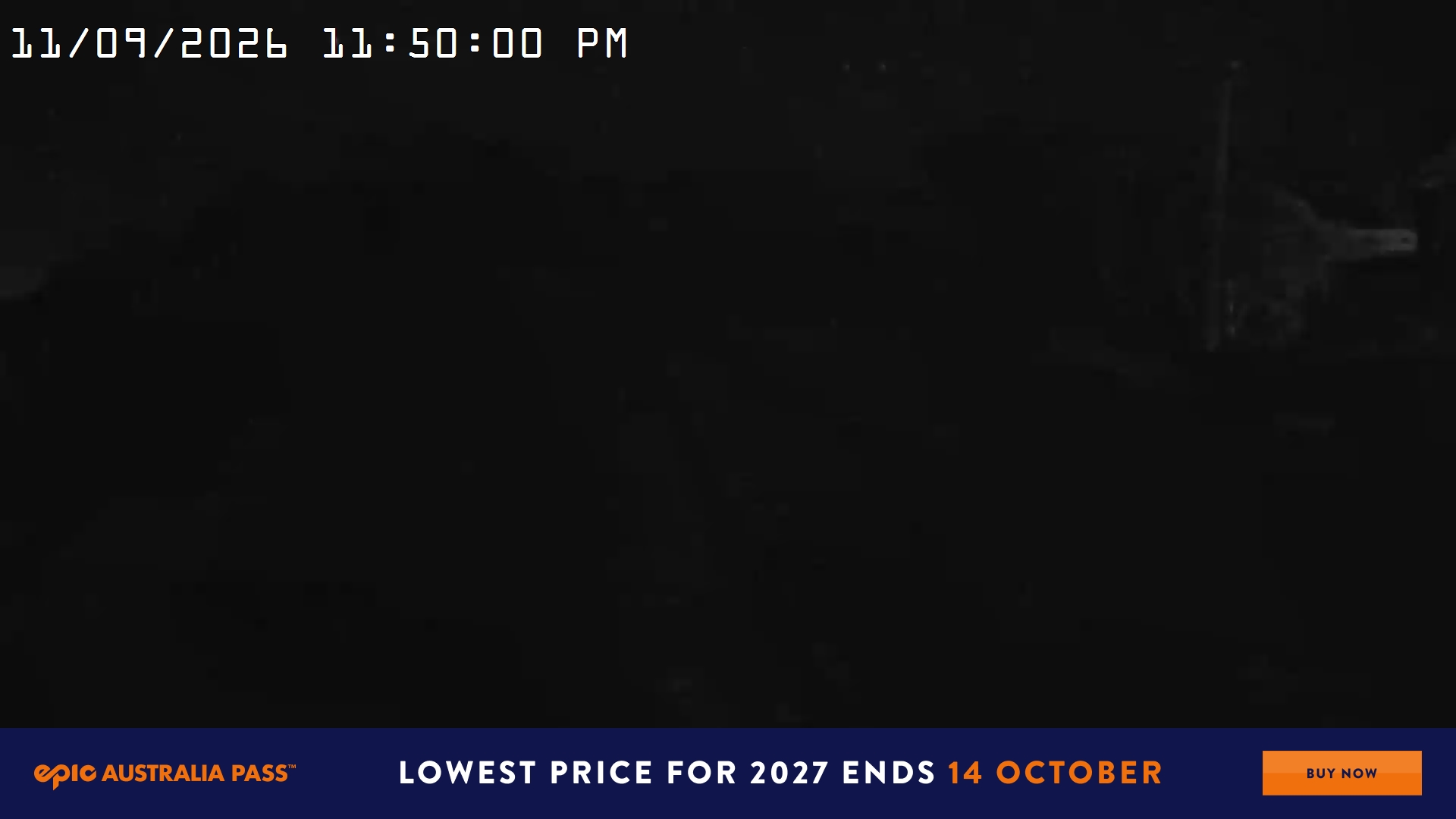 Mt Hotham Big D snow cam captured at 11 September 2026 at 11:50 pm AEST