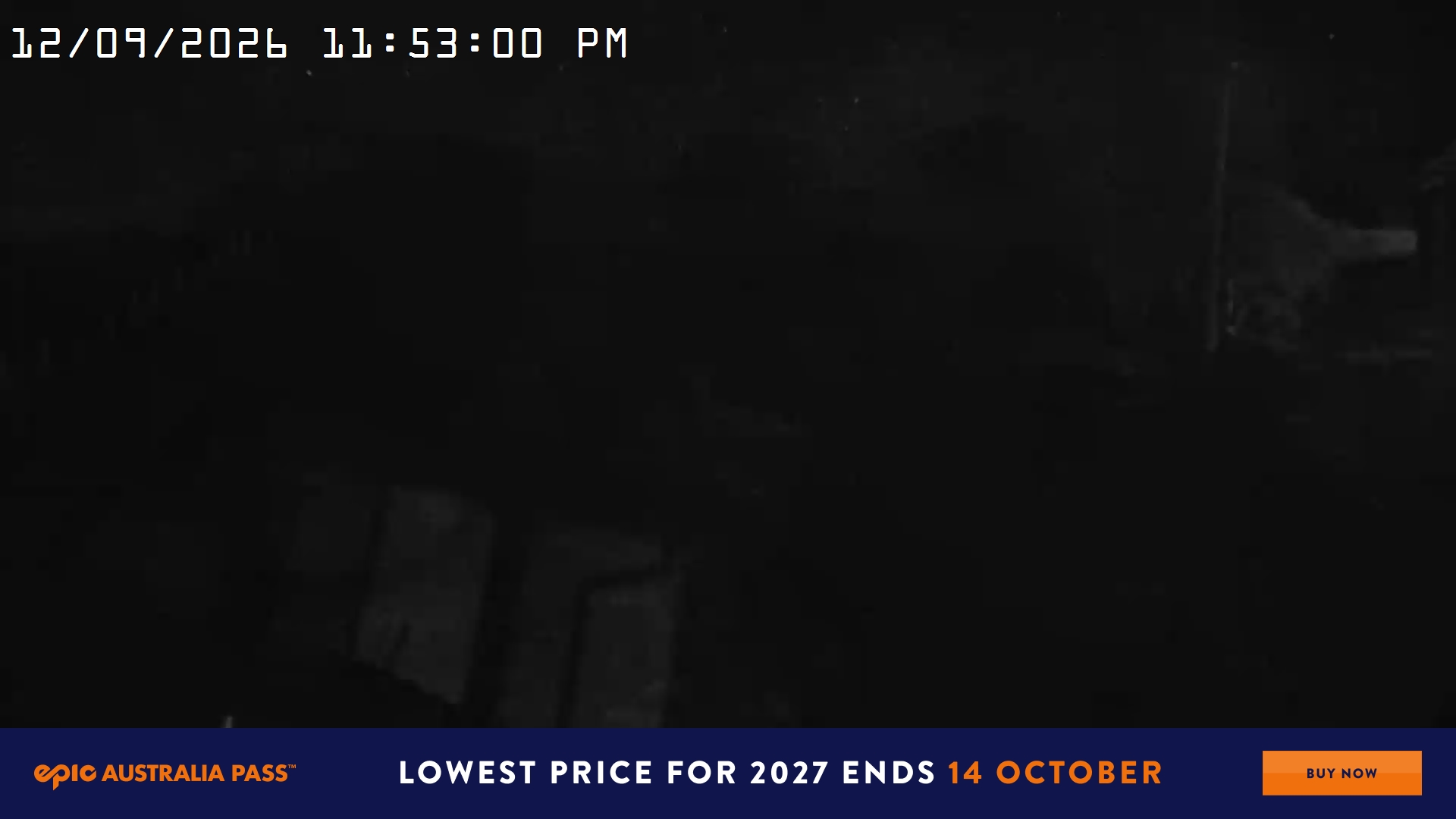 Mt Hotham Big D snow cam captured at 12 September 2026 at 11:53 pm AEST