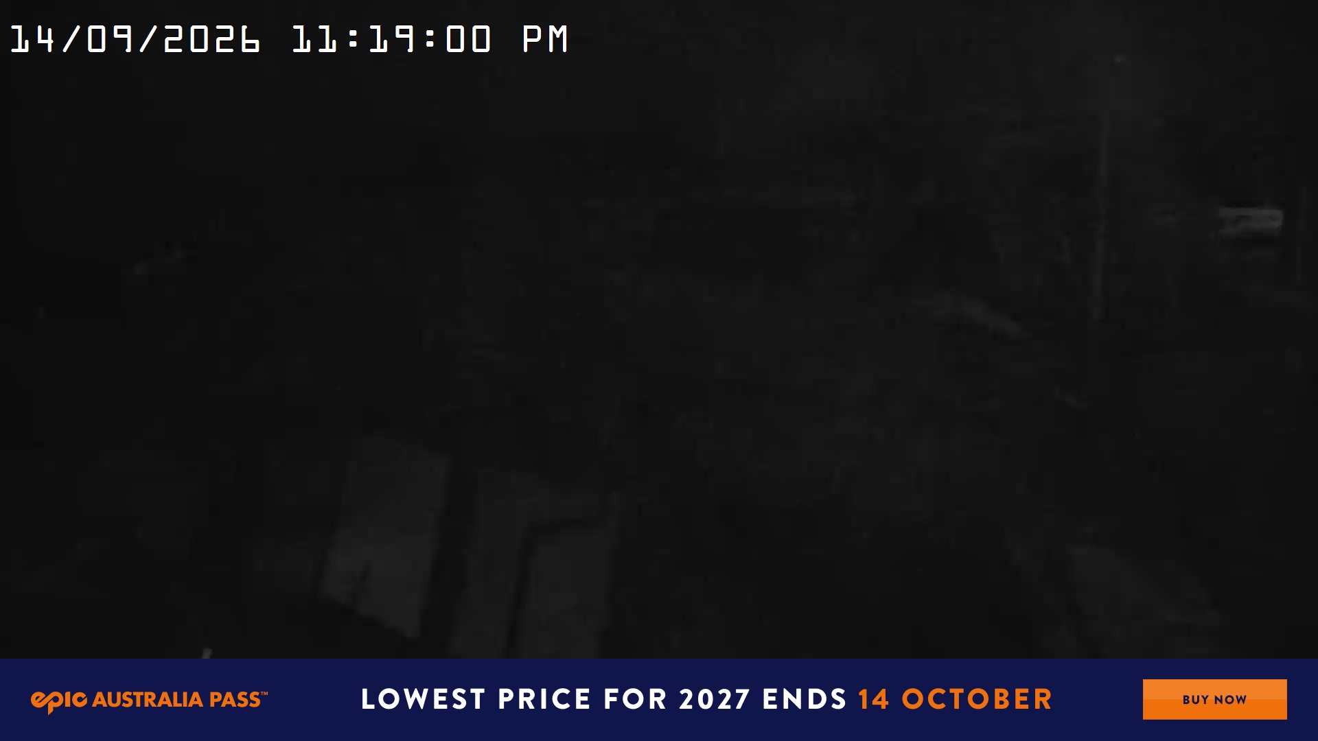 Mt Hotham Big D snow cam captured at 14 September 2026 at 11:19 pm AEST