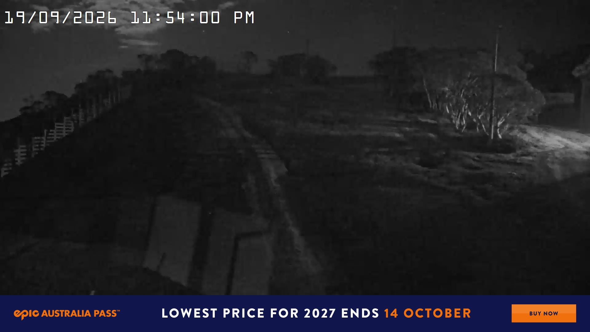 Mt Hotham Big D snow cam captured at 19 September 2026 at 11:54 pm AEST