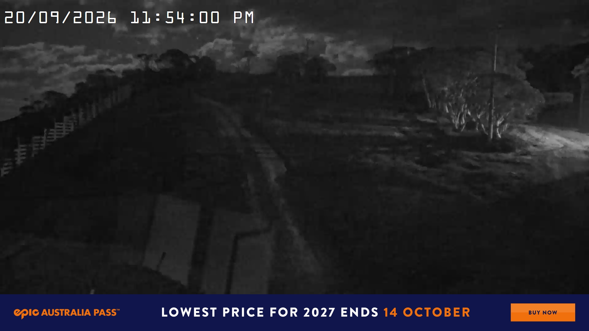 Mt Hotham Big D snow cam captured at 20 September 2026 at 11:54 pm AEST