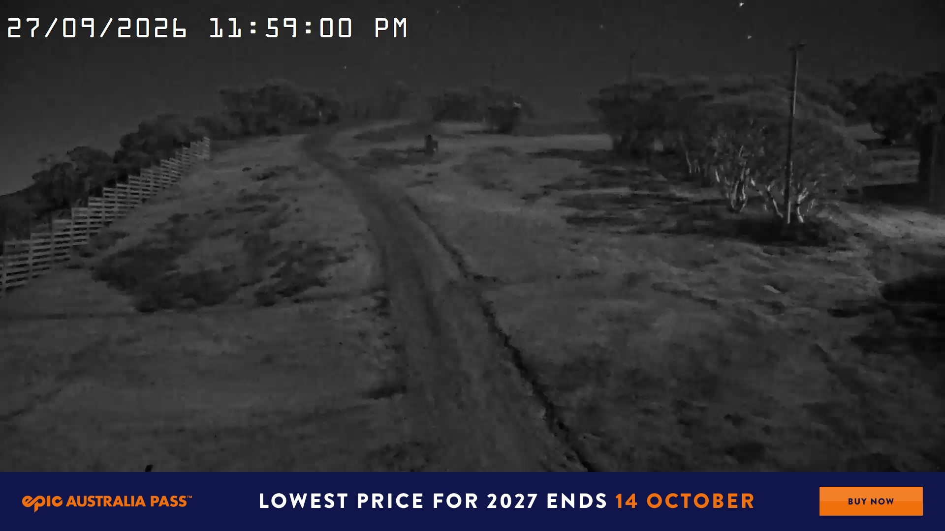 Mt Hotham Big D snow cam captured at 27 September 2026 at 11:59 pm AEST