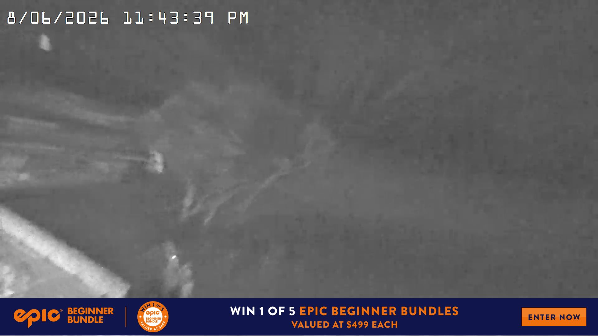 Mt Hotham Pup's and Sun Run snow cam captured at 8 June 2026 at 11:44 pm AEST
