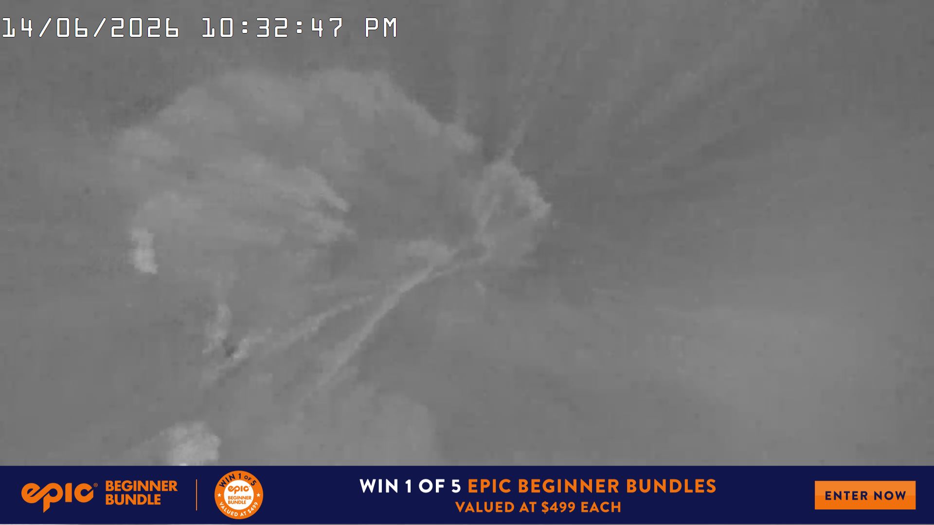Mt Hotham Pup's and Sun Run snow cam captured at 14 June 2026 at 10:37 pm AEST