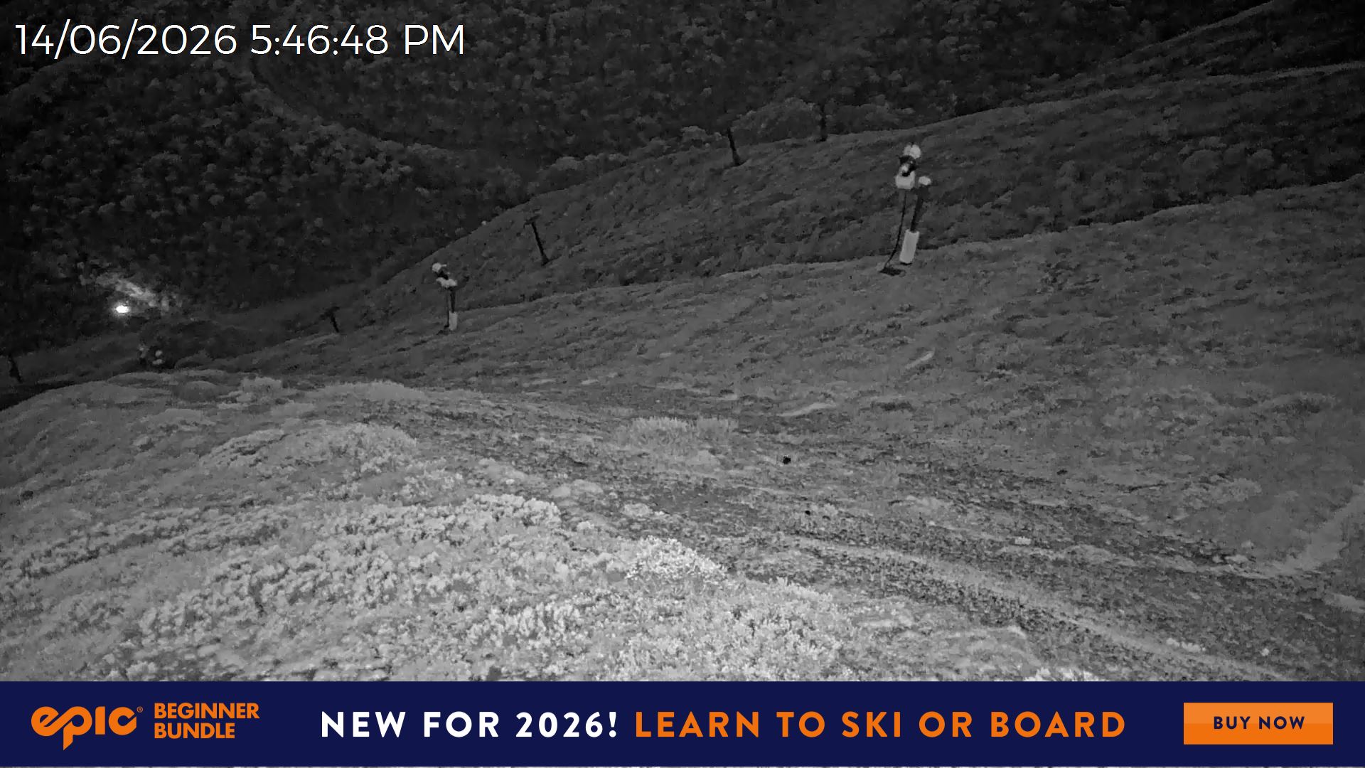 Mt Hotham Gotcha snow cam captured at 14 June 2026 at 5:49 pm AEST