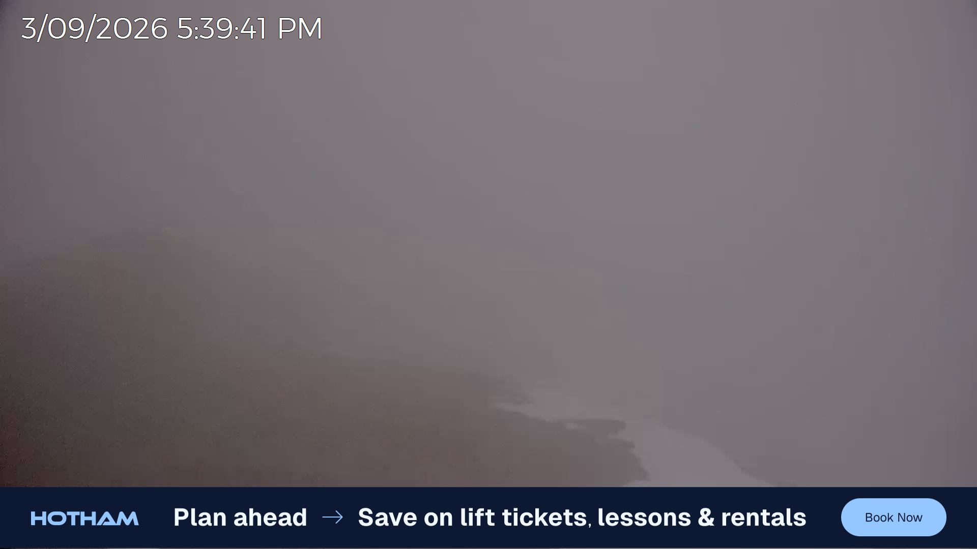 Mt Hotham Gotcha snow cam captured at 3 September 2026 at 5:40 pm AEST