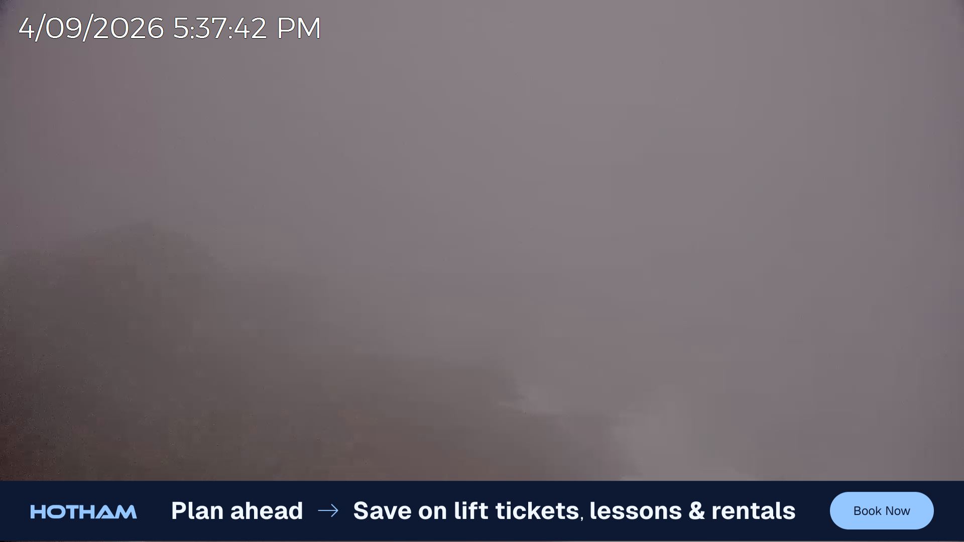 Mt Hotham Gotcha snow cam captured at 4 September 2026 at 5:43 pm AEST