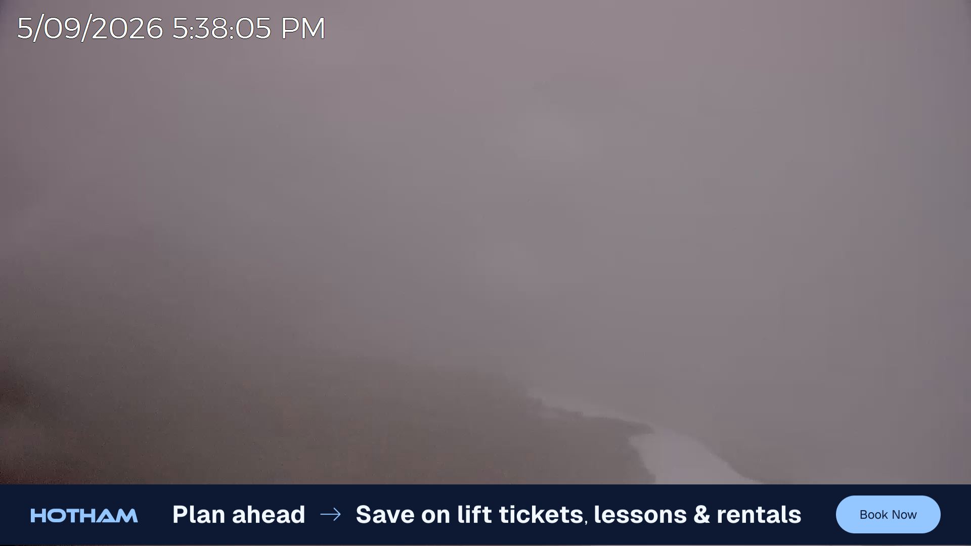 Mt Hotham Gotcha snow cam captured at 5 September 2026 at 5:48 pm AEST