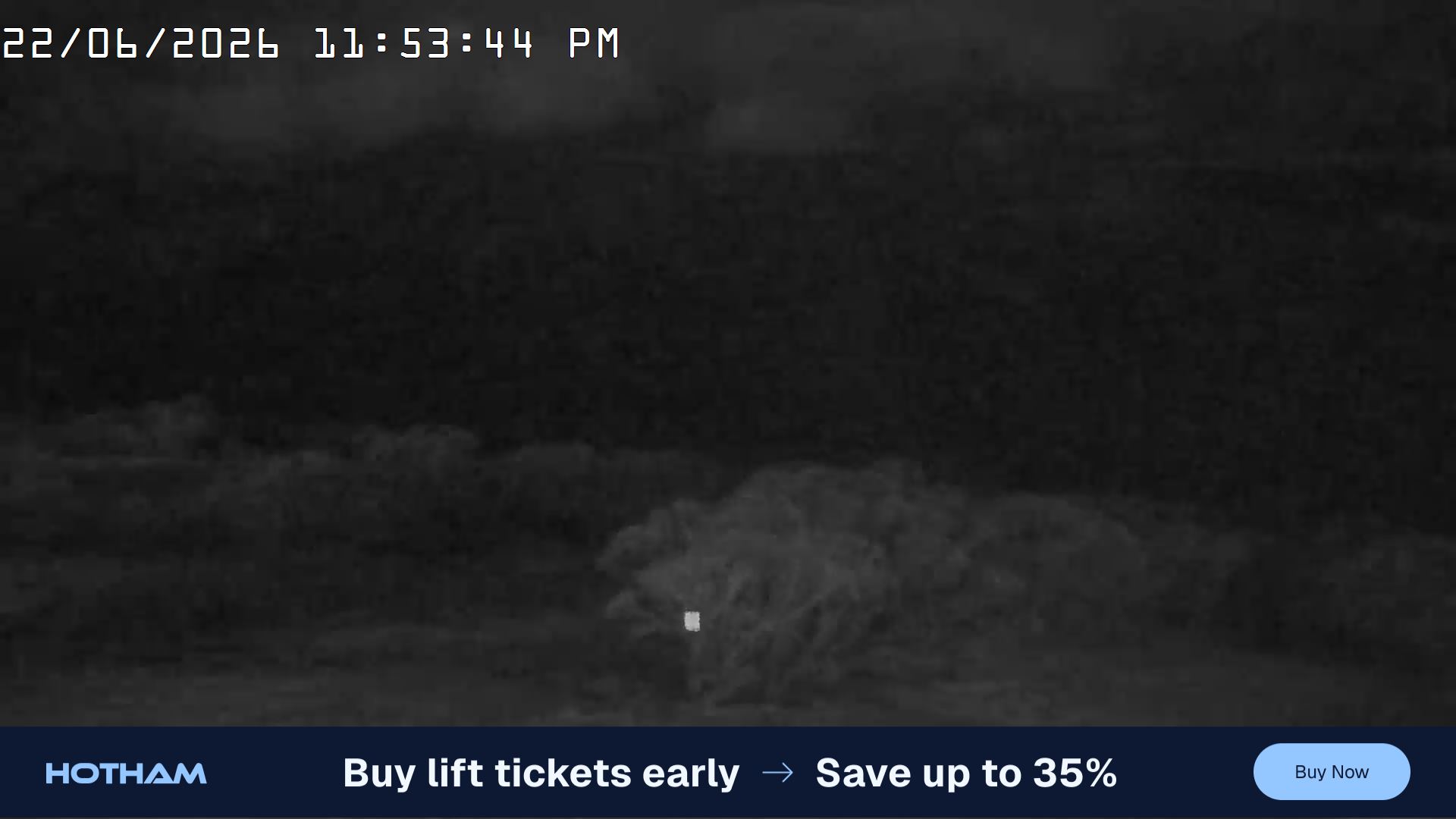 Mt Hotham Golden Point snow cam captured at 22 June 2026 at 11:58 pm AEST