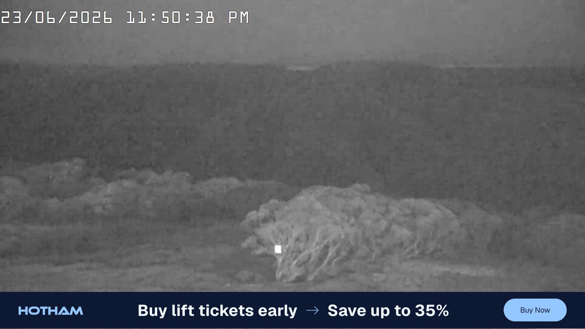 Mt Hotham Golden Point snow cam captured at 23 June 2026 at 11:52 pm AEST